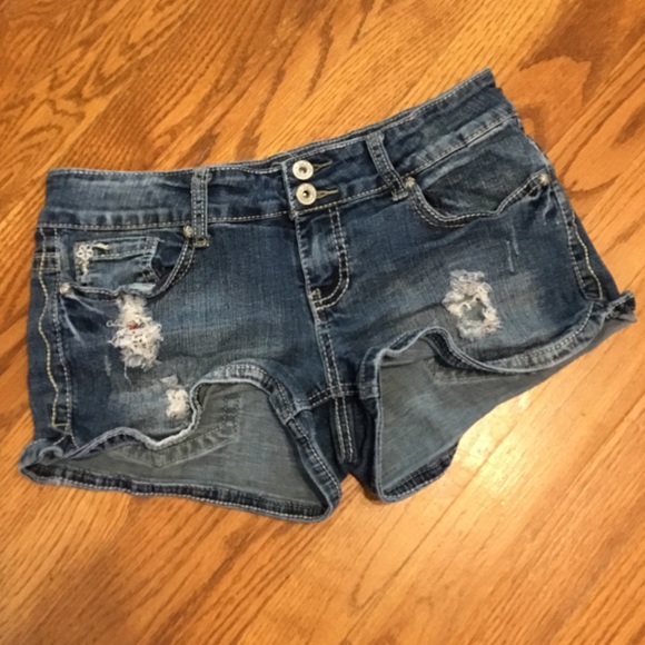 Vanity Pants - Distressed Jean Short Shorts